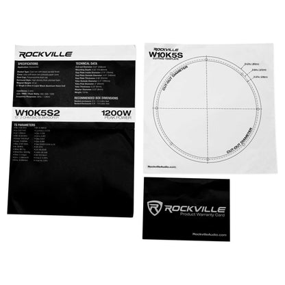 K5 W10K5S2 10" Subwoofer 2-Pack + RVA-M2 Amplifier Bundle