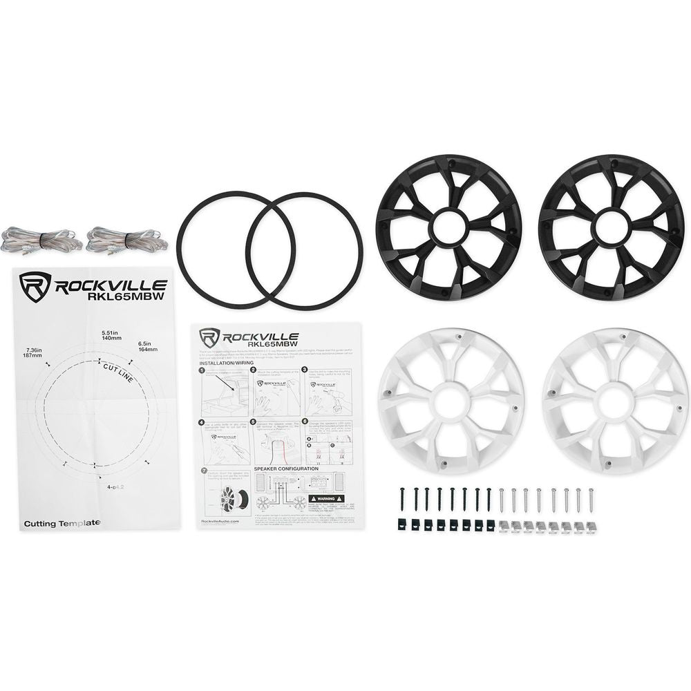 RKL65MBW 2-Pack + MAC65B Black Tower Cans Bundle