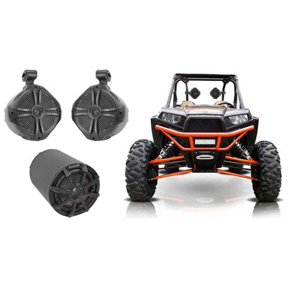 8" Subwoofer In Enclosure Plus (2) 8" Tower Speakers RZR/ATV/UTV