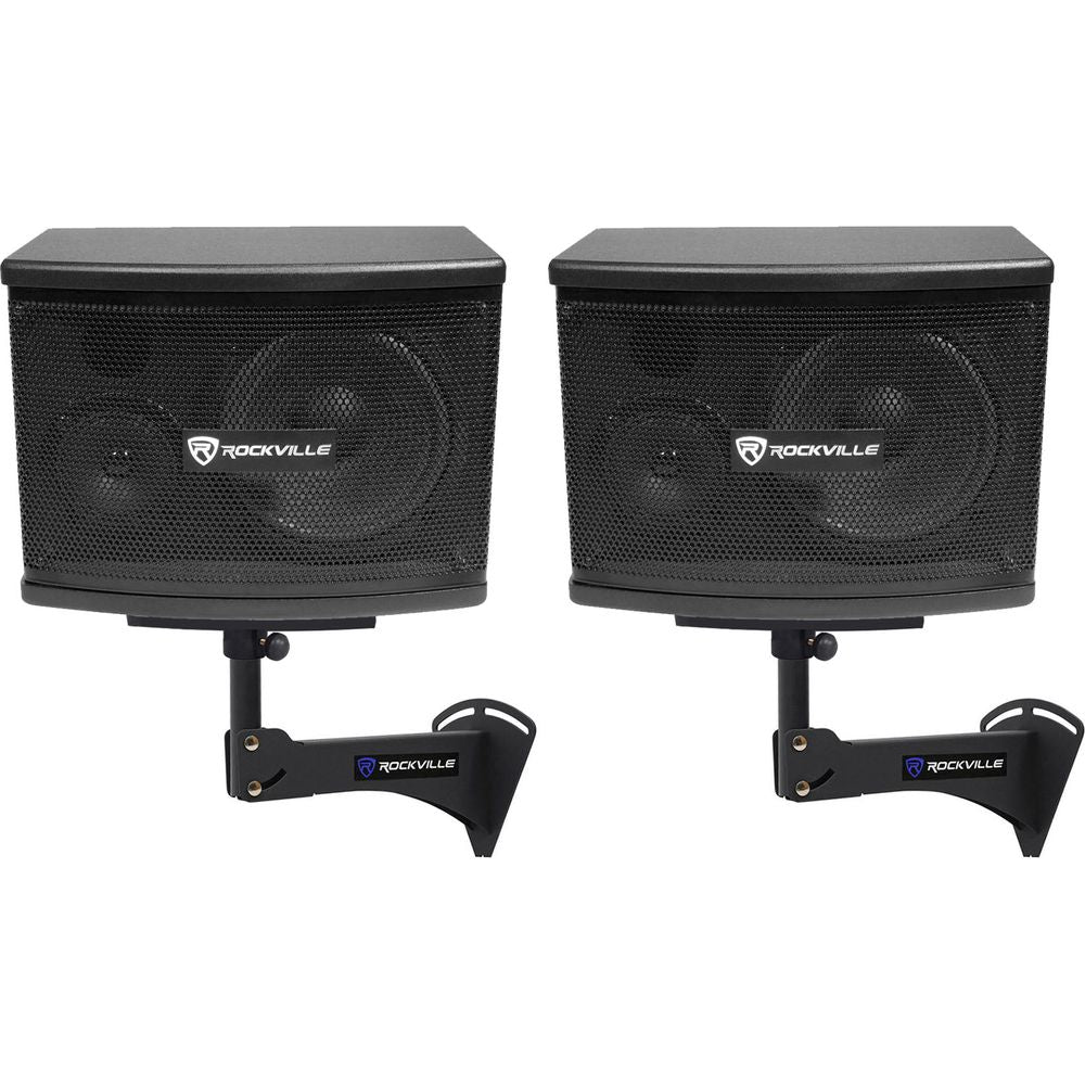 KPS65 6.5" Karaoke Speakers 2-Pack + Adjustable Wall Mount Brackets Bundle