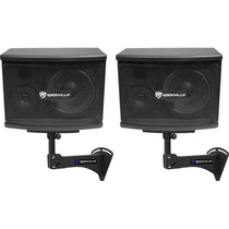 KPS65 6.5" Karaoke Speakers 2-Pack + Adjustable Wall Mount Brackets Bundle