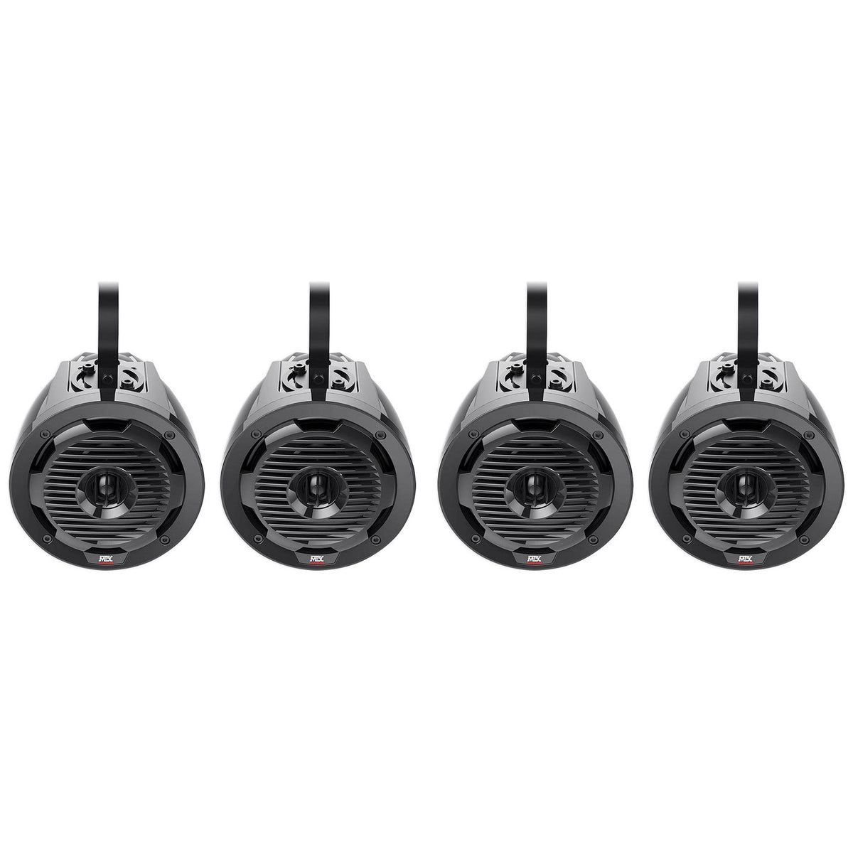 (4) MTX WET65T 6.5" Marine Boat Wakeboard Tower Speakers - Black