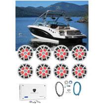 RKL80MW 8-Pack White + RXM8BTW Bluetooth Amplifier + RMWK4 Kit Bundle