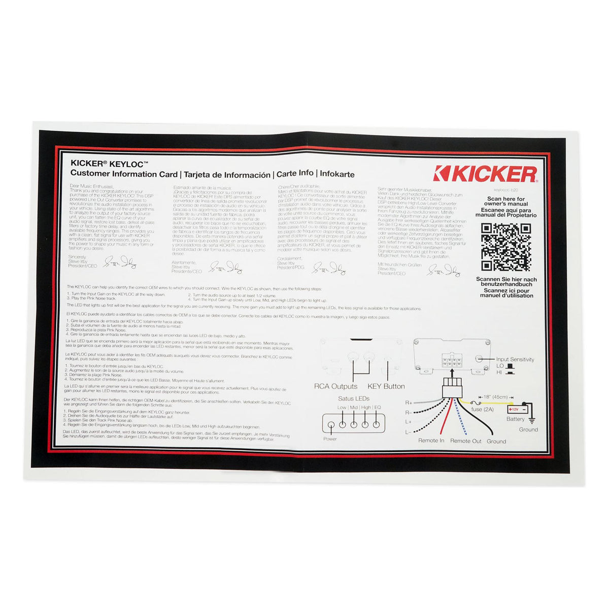KICKER KEYLOC DSP Smart Powered Line-Out Converter 47KEYLOC
