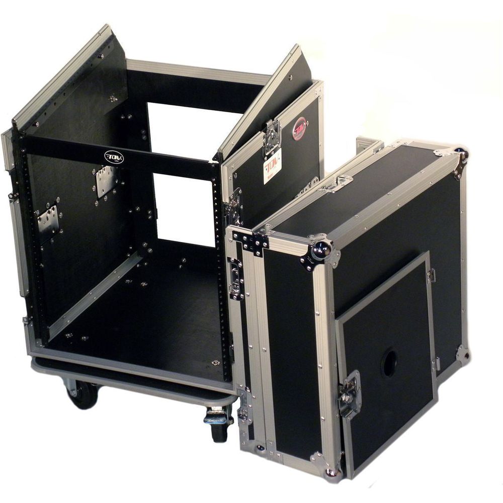Digital Mixer Rack Case Pro X T-12MRSS 12U x 10U Slant Combo DJ / Mixer Rack Case w/ 4
