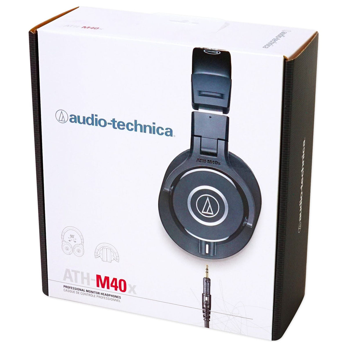 Audio Technica ATH-M40x Closed-Back Dynamic Studio Monitor Headphones ATHM40x