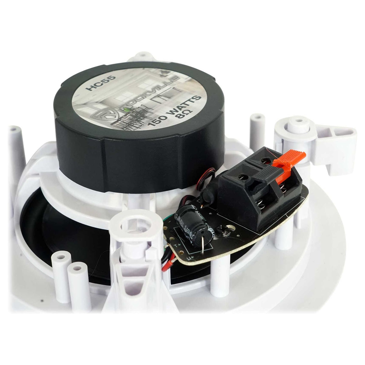 H12X500UBT 6-Zone Receiver + (12) White 5.25 In Ceiling Speakers For Restaurant/Bar