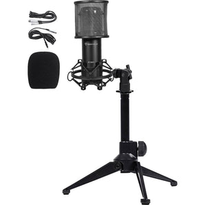 Rockville RCM01 Studio Recording Condenser Microphone Mic+Shock Mount+Desk Stand