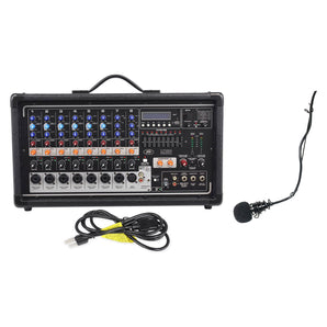 Peavey Pvi8500 8-Ch Powered Soundboard Mixing Console Mixer+Choir Mic For Church
