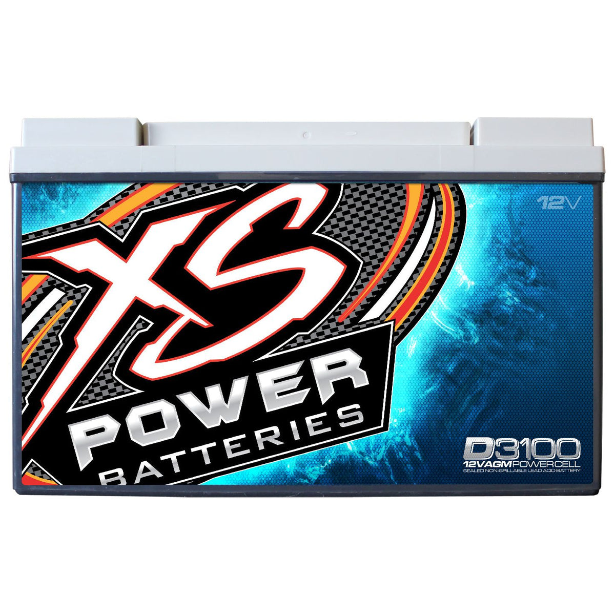 XS Power D3100 5000 Amp Power Cell Car Battery + Hardware + Power/Ground Wires