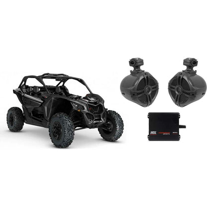6.5" 250w Rollbar Roll Cage Tower Speakers+MTX 2-Ch. Amp for Can-Am Maverick