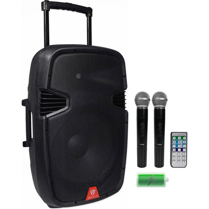 RAM15BT Rechargeable PA Speaker + RVES05 Speaker Stand Bundle