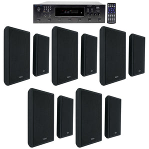 Technical Pro 6000w 6-Zone Home Theater Bluetooth Receiver+10 Slim Wall Speakers