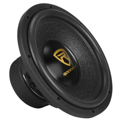 Rockville W15K9D4 15" 5000 Watt Car Audio Subwoofer+Mono Amplifier+Amp Kit