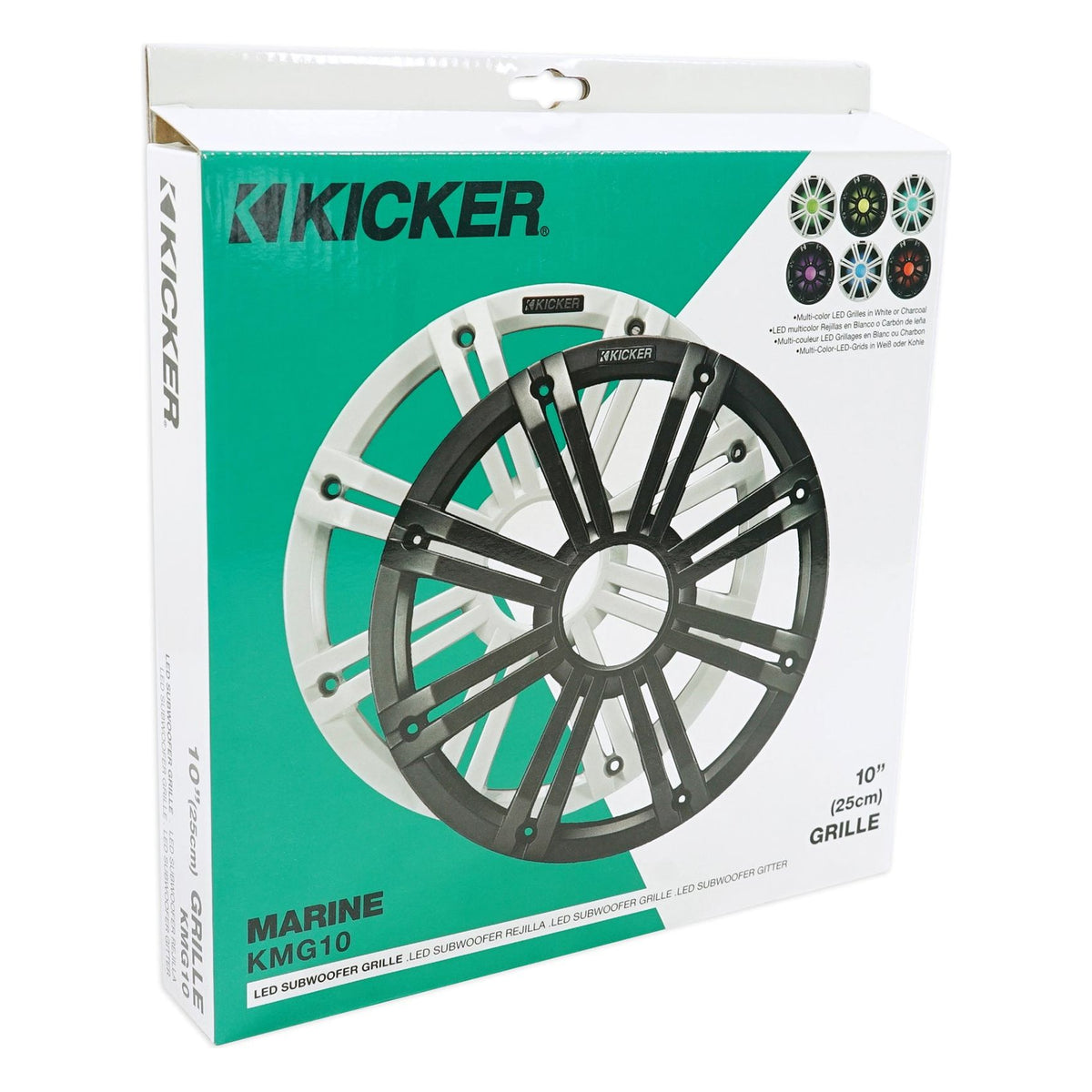 45KMF104 10" Free-Air Marine Subwoofer with 45KMG10C Charcoal LED Grille