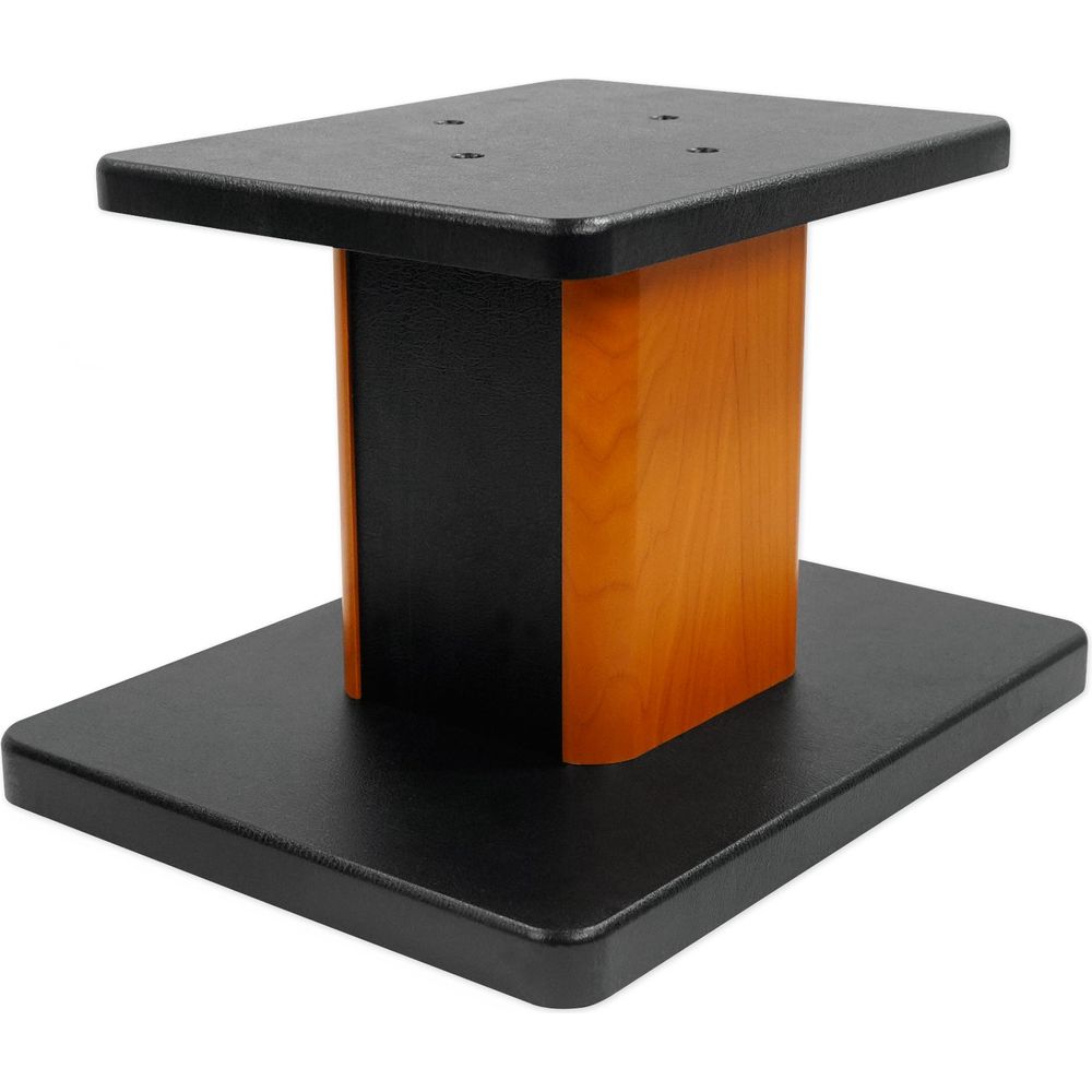 RockShelf 54B Black 5.25" Home Bookshelf Speakers+8" Wood Stands
