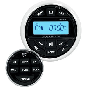 (2) 6.5" LED Speakers+Bluetooth Gauge Receiver For Polaris RZR/ATV/UTV/Cart