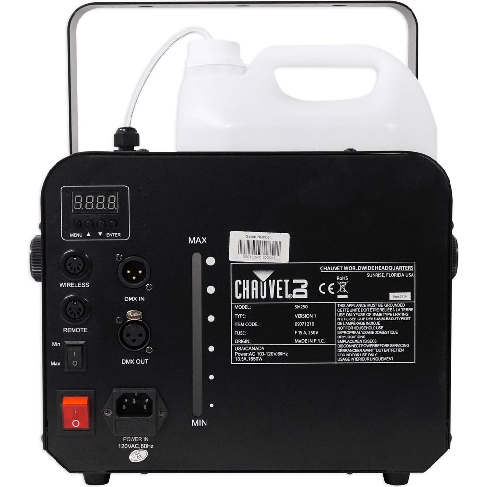 SM 250 Snow Machine with R700 Fog Machine and Remote