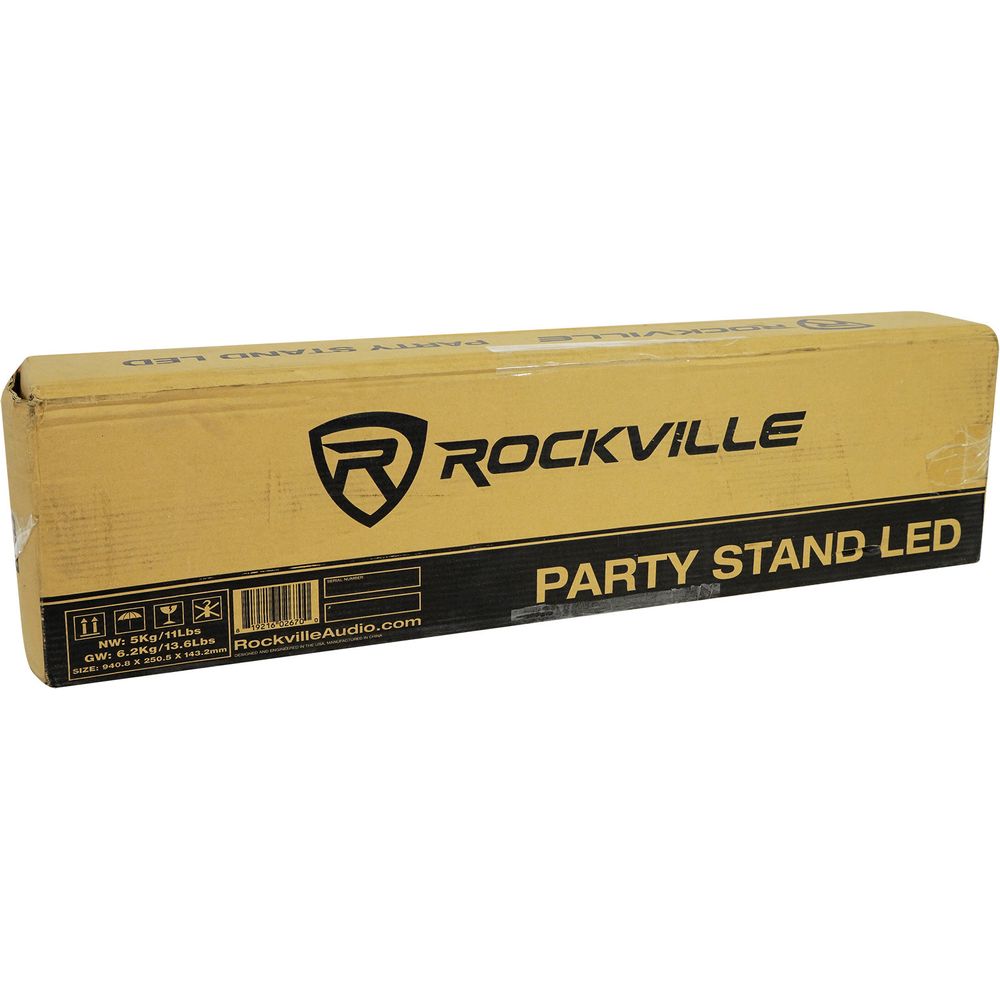 (2) PARTY STAND LED Speaker Stands with Scrim Covers