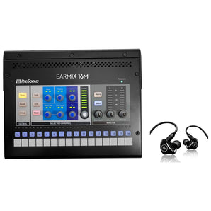 PRESONUS EarMix 16M 16x2 Personal Monitor Mixer+Mackie MP-240 In-Ear Monitors