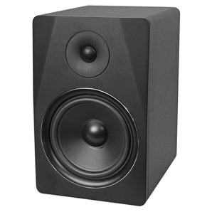 2) Rockville DPM8B 8" Active Studio Monitors+Stands+Headphones+Mic+Shield