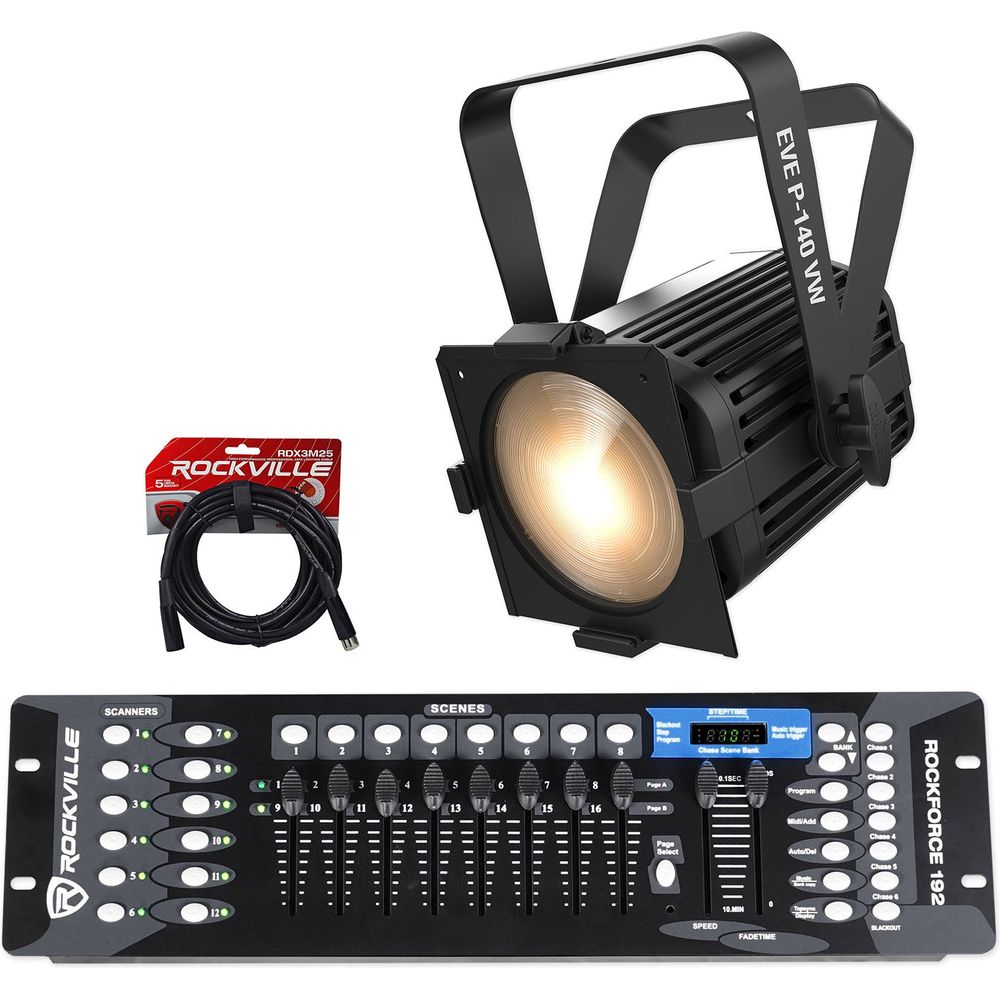 EVE P-140 VW Wash Light + ROCKFORCE 192 DMX Controller + Cable