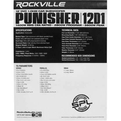 Punisher 12D1 2-Pack + dBcomp4 Mono Amplifier Bundle