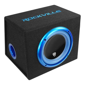 Rockville RVB10.1A 10 Inch 500W Active Powered Car Subwoofer+Sub Enclosure Box