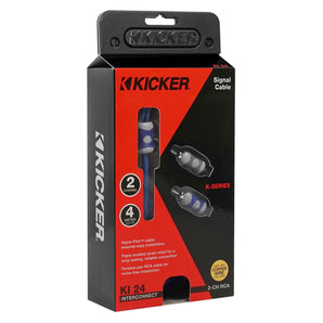 KICKER 46KI24 12 ft. 2-Channel RCA Cable 4 Meter