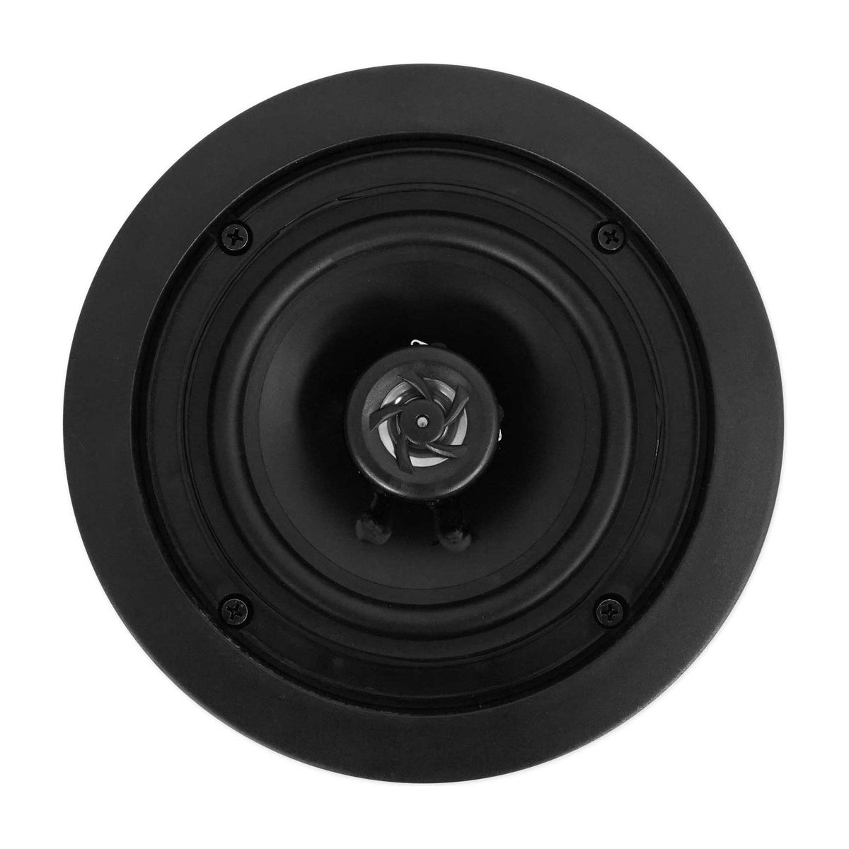 H12X500UBT 6-Zone Receiver + (12) Black 5.25 In Ceiling Speakers For Restaurant/Bar