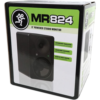MR824 8" 85 Watt Powered Studio Monitor Class A/B Bi-Amped+Free Speaker