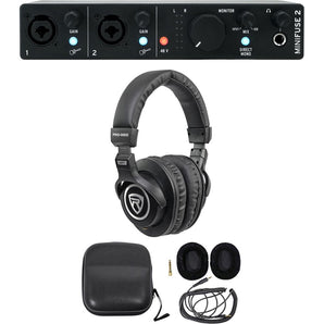 Arturia Minifuse 2 Black Portable Solo Audio USB Recording Interface+Headphones