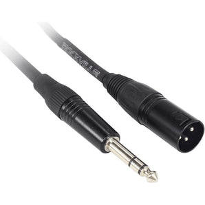 3 Rockville 1.5' Male REAN XLR to 1/4'' TRS Balanced Cable OFC (3 Colors)