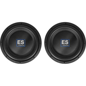 2) American Bass ES 1244 12" 1600w Shallow Slim Car Subwoofers 4-Ohm Subs ES1244