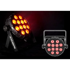 (2) Chauvet SlimPAR Q12 BT Bluetooth RGBA LED Par Can Wash Lights+Moving Head