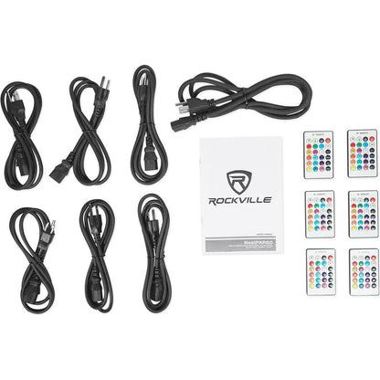 BEST PACK 60 (6) White Rechargeable Lights+Case+Wireless DMX Controller