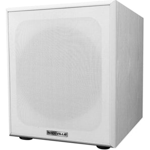 Rockville Rock Shaker 10" Inch White 400w Powered Home Theater Subwoofer Sub