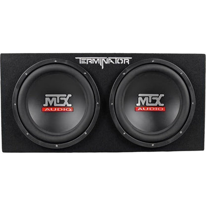 MTX Terminator Dual 12 Subwoofer System + Rockville RWK81 & RXC2D Bundle