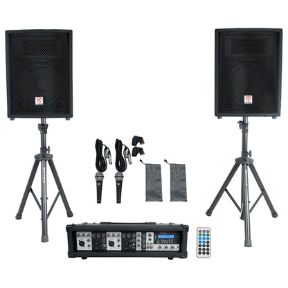 Rockville RPG2X10 V2 BX 2 1800w Powered 4 Ch Mixer/Amplifier w Bluetooth/EQ/Effects