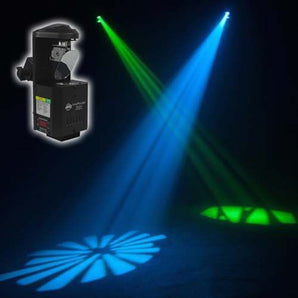 (2) American DJ ADJ Inno Pocket Scan LED DMX Scanner Lights+Free DJ Facade+Scrim