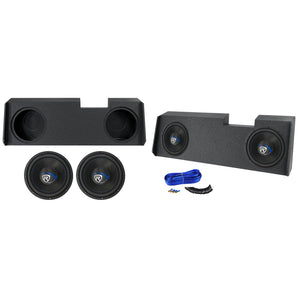 Rockville Dual 12" Subwoofers+Sealed Sub Box For 2019-Current GM Crew+Double Cab