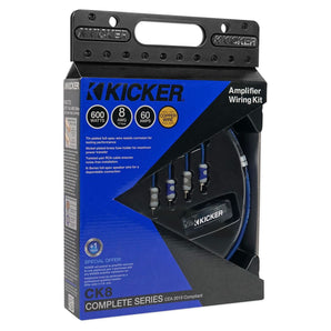 KICKER 46CK8 8 Gauge 8 AWG Complete Amplifier Amp Installation Wire Kit 8GA