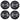 (4) Kenwood KFC-1653MRB 6.5" 600 Watt Waterproof Marine Boat Speakers - Black