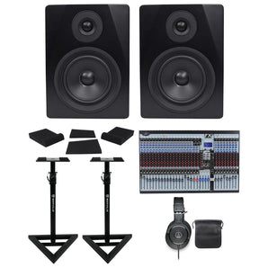 Peavey FX2 32 32x4x2 Mixer+Dual DSP FX+(2) 5.25" Monitors+Headphones+Pads+Stands