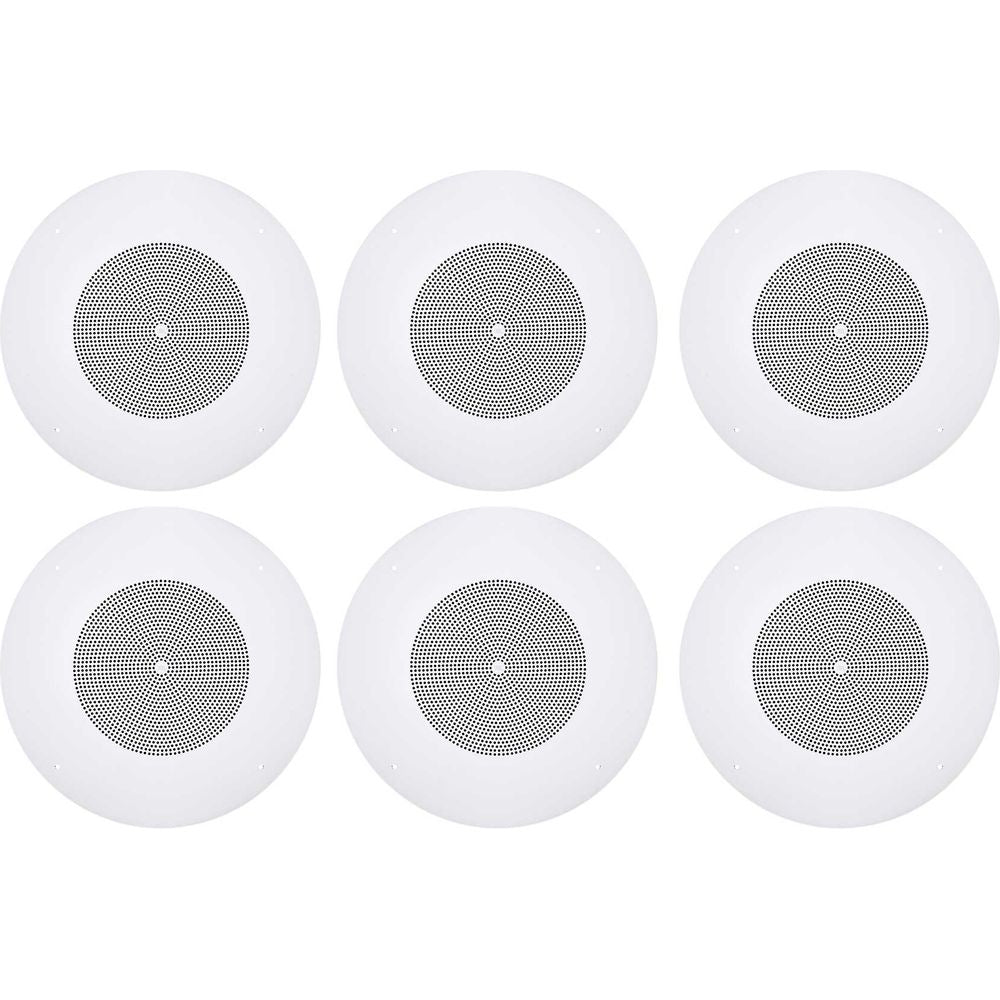 (6) CSS8008 8" Commercial 70V/100V 5W Ceiling Speakers