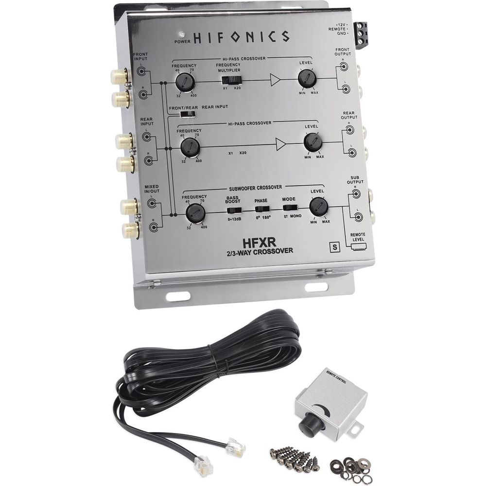 Hifonics HFXR 3-Way Active Crossover With Remote & 8.5 Volt Preamp Out ...