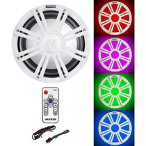45KMF102 10" Free Air Marine Subwoofer, White LED Grille & Remote