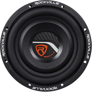 (2) Rockville W8T4-S2 8 Inch Shallow Mount 2000w Car Subwoofers 2 Ohm Subs