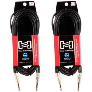 2) Hosa HSS-015 1/4" TRS 15ft Balanced Pro Audio Cables