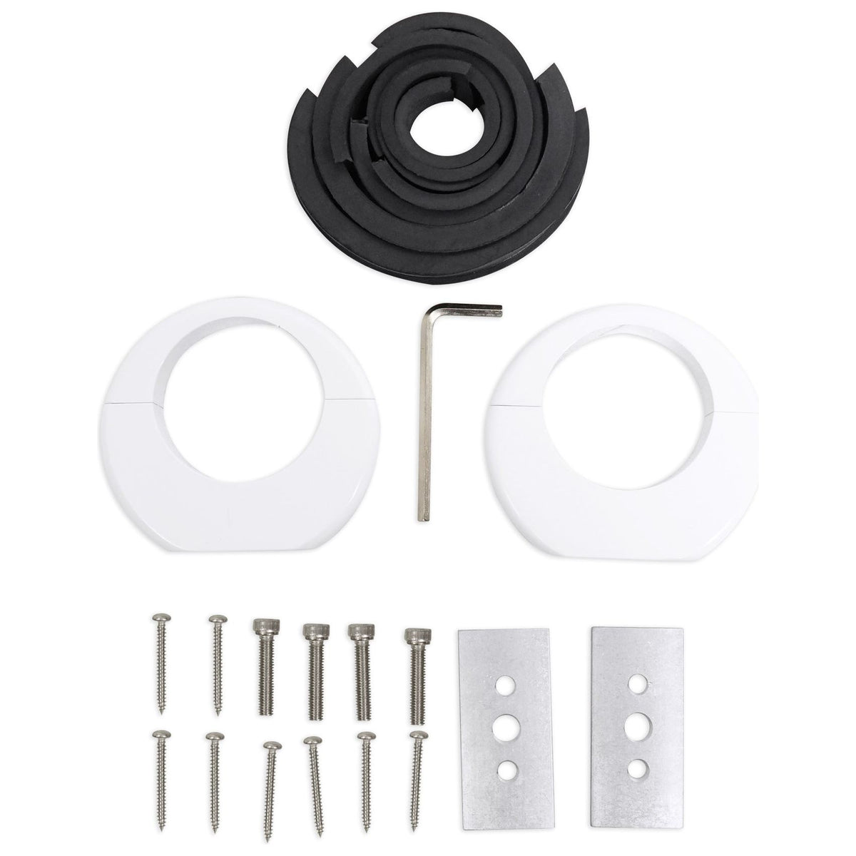 NF1-116 6.5" Speakers + MAC65W White Aluminum Tower Pods